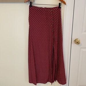 Urban Outfitters Brick red midi skirt with slit